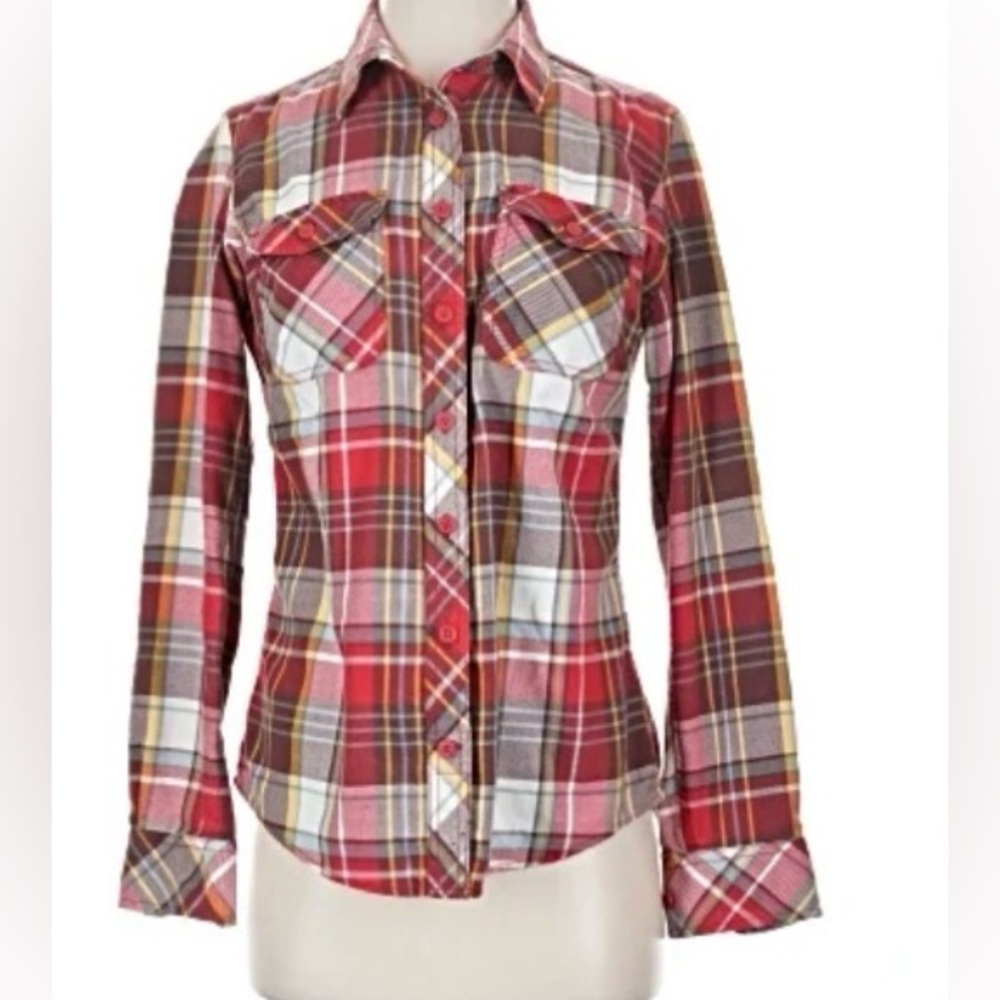 Duluth Trading Co Free Swingin'® Flannel Shirts women’s size small